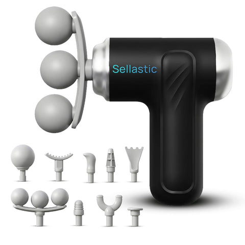 Forge Gun Massager with 9 Specialized Heads for Back Pain & Muscle Relief