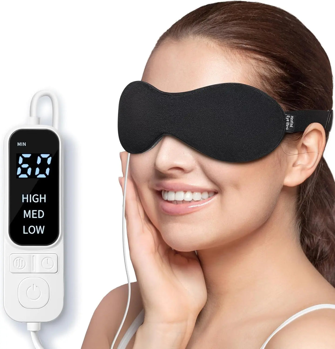 Premium Heated Eye Mask for Dry Eyes, Migraine & Stress Relief