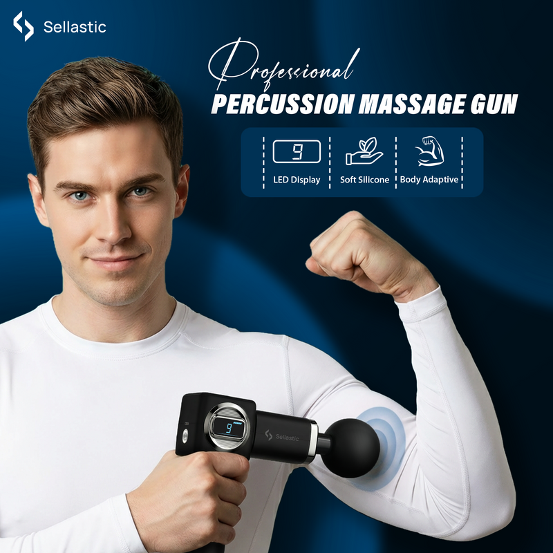 Pulse Percussion Massage Gun for Muscle Pain, Back Pain & Deep Tissue Relief