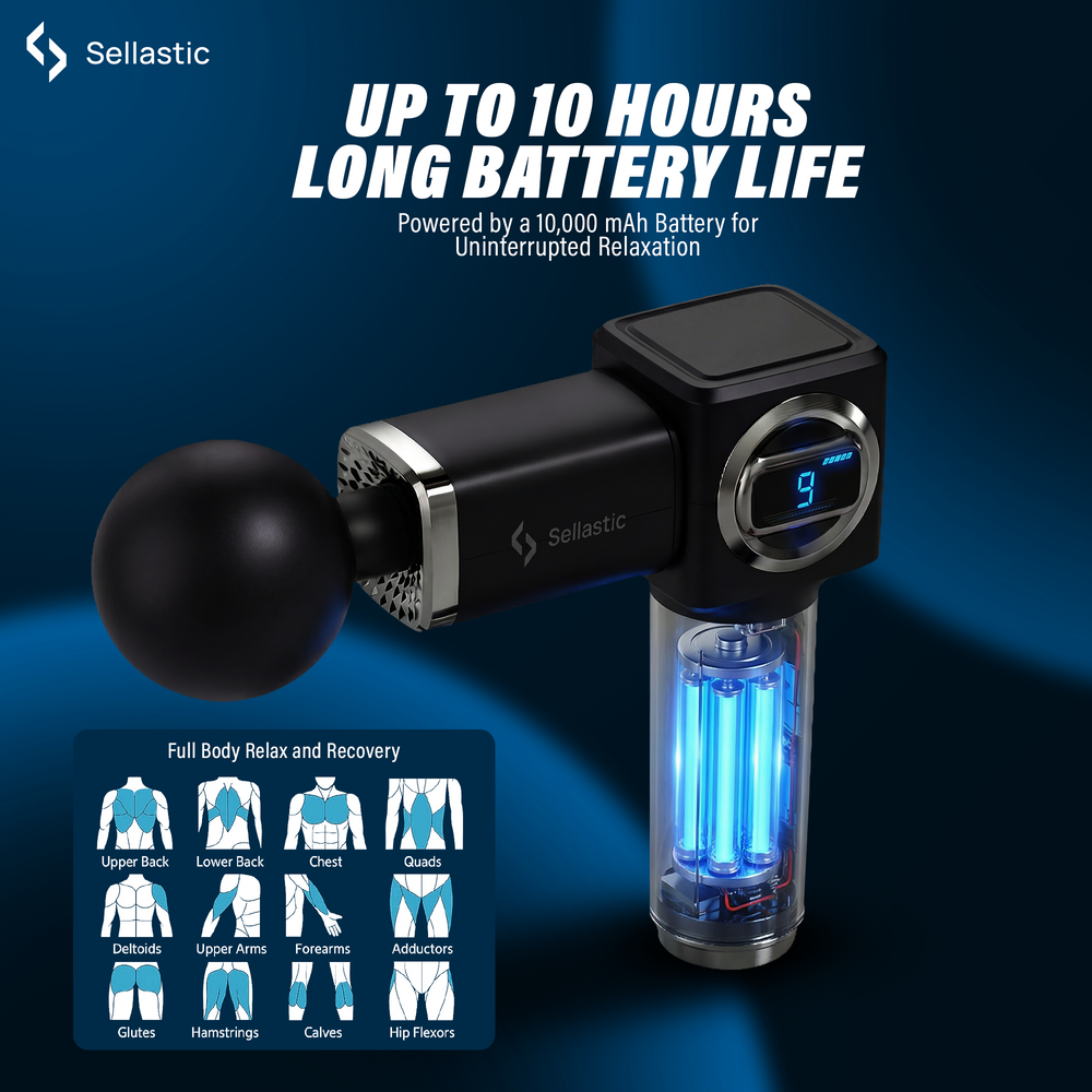 Pulse Percussion Massage Gun for Full Body Relax & recovery Muscle Pain, Back Pain & Deep Tissue Relief