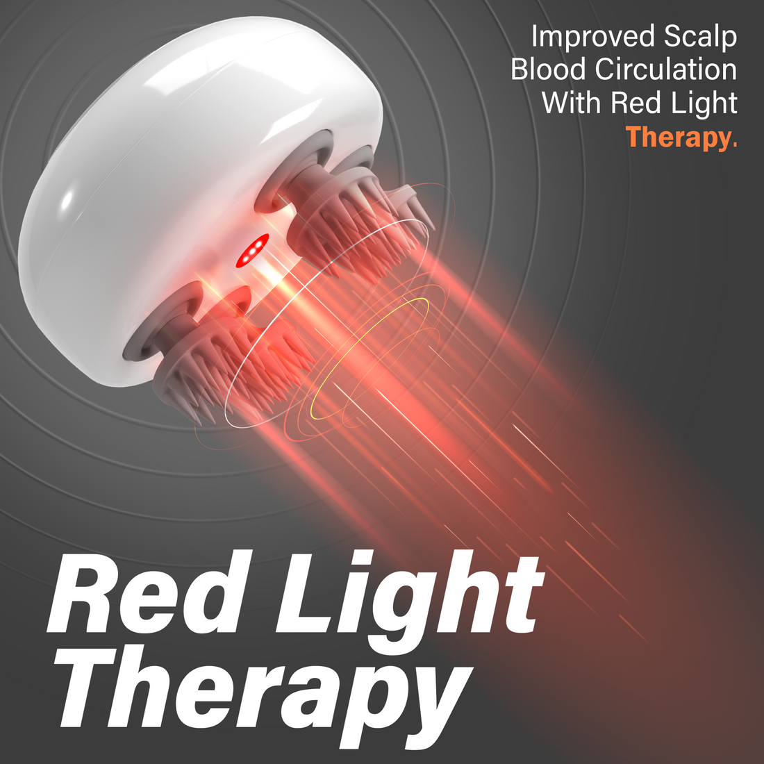 Electric Head Massager with Red Light Therapy for Hair Growth, Scalp Relaxation & Stress Relief