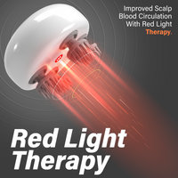 Electric Head Massager with Red Light Therapy for Hair Growth, Scalp Relaxation & Stress Relief