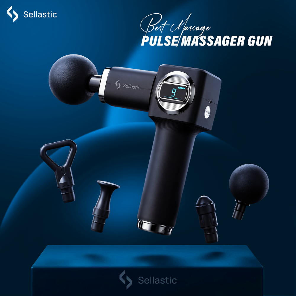 Pulse Percussion Massage Gun for Muscle Pain, Back Pain & Deep Tissue Relief