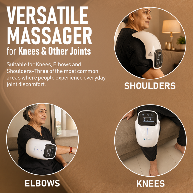 Knee Massager Machine for Joint Pain Relief with Heat, Red Light Therapy, Vibration