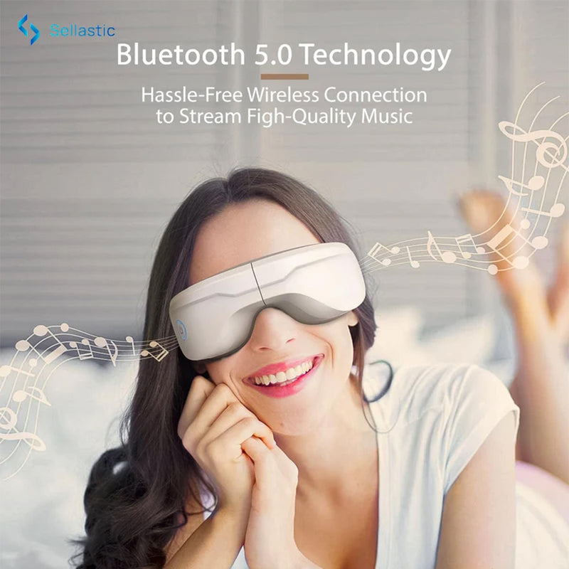 Eye Massager with Heat & Air Compression for Stress Relief & Better Sleep