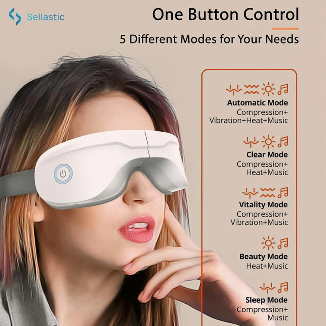 Eye Massager with Heat & Air Compression for Stress Relief & Better Sleep