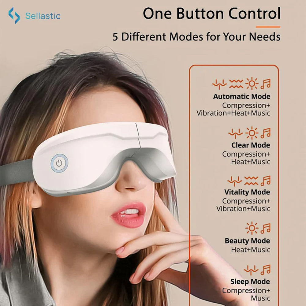 Eye Massager with Heat & Air Compression for Stress Relief & Better Sleep