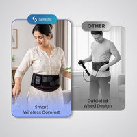 Wireless Back Heating Belt with Massager for Back & Period Pain Relief