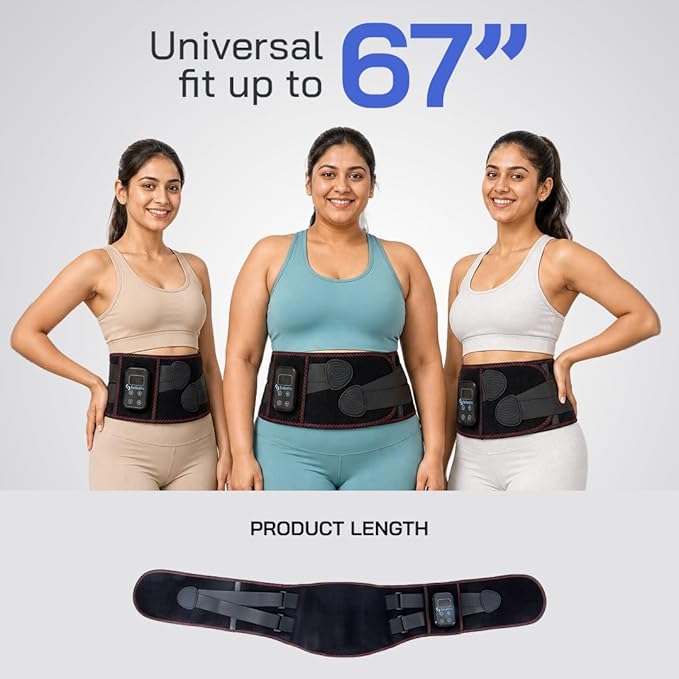 Wireless Back Heating Belt with Massager for Back & Period Pain Relief