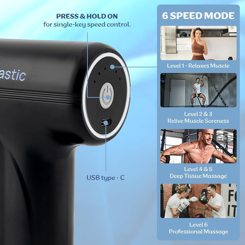 Electric Handheld Mini Massager Gun for Pain Relief & Deep Tissue Recovery