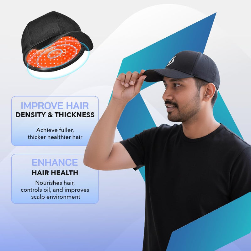 Red Light Therapy Hair Growth Cap - Stop 100% Hair Fall Reduction - Advance Laser Cap for Hair Growth - For Men & Women