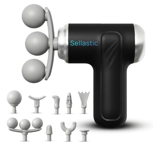 Forge Gun Massager with 9 Specialized Heads for Back Pain & Muscle Relief