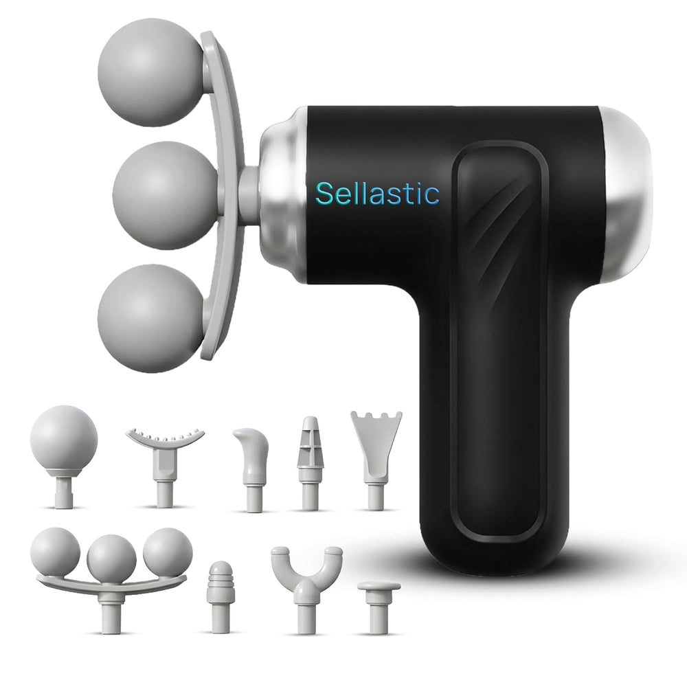 Forge Gun Massager with 9 Specialized Heads for Back Pain & Muscle Relief