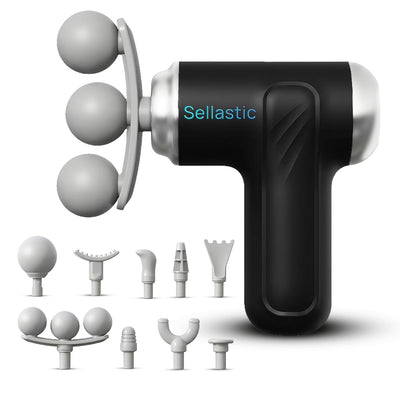 Forge Gun Massager with 9 Specialized Heads for Back Pain & Muscle Relief