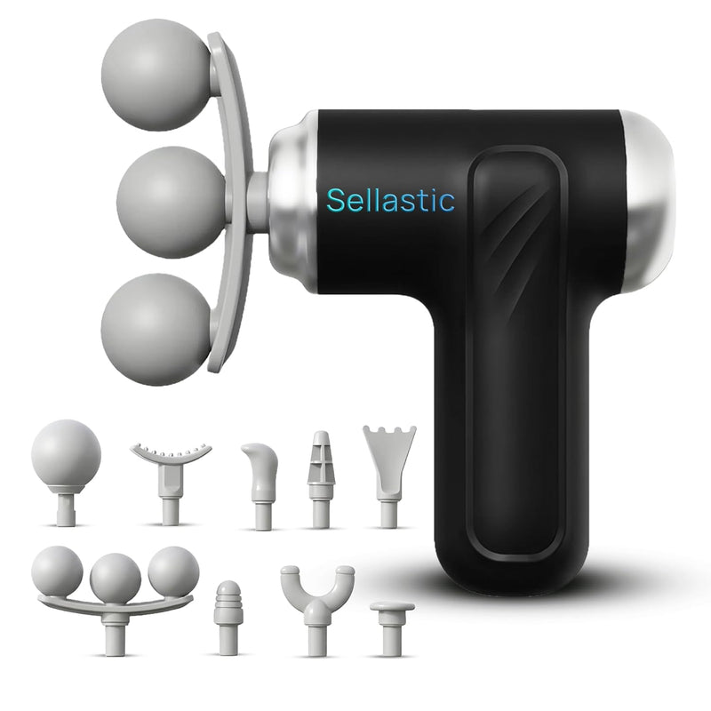 Forge Gun Massager with 9 Specialized Heads for Back Pain & Muscle Relief