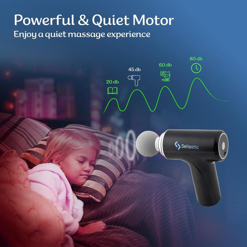 Electric Handheld Mini Massager Gun for Pain Relief & Deep Tissue Recovery