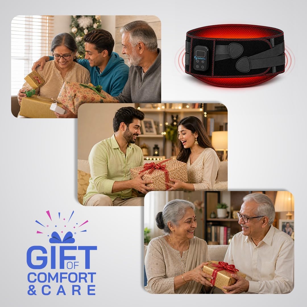Wireless Back Heating Belt with Massager for Back & Period Pain Relief
