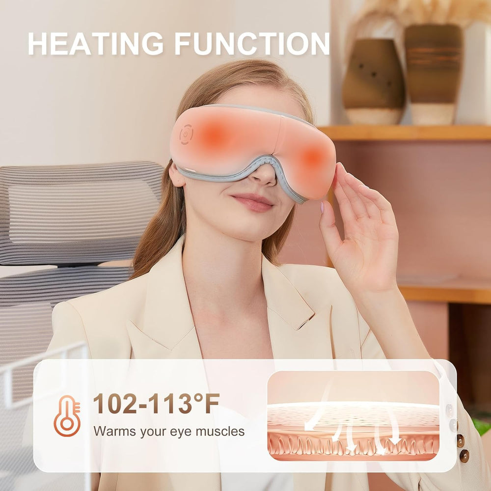 Eye Massager with Heat & Air Compression for Stress Relief & Better Sleep