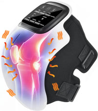 Knee Massager for Joint Pain Relief with Heat, Rechargeable Red Light Vibration Knee Arthritis Massage Physiotherapy Machine for Women, Elder Age, Men