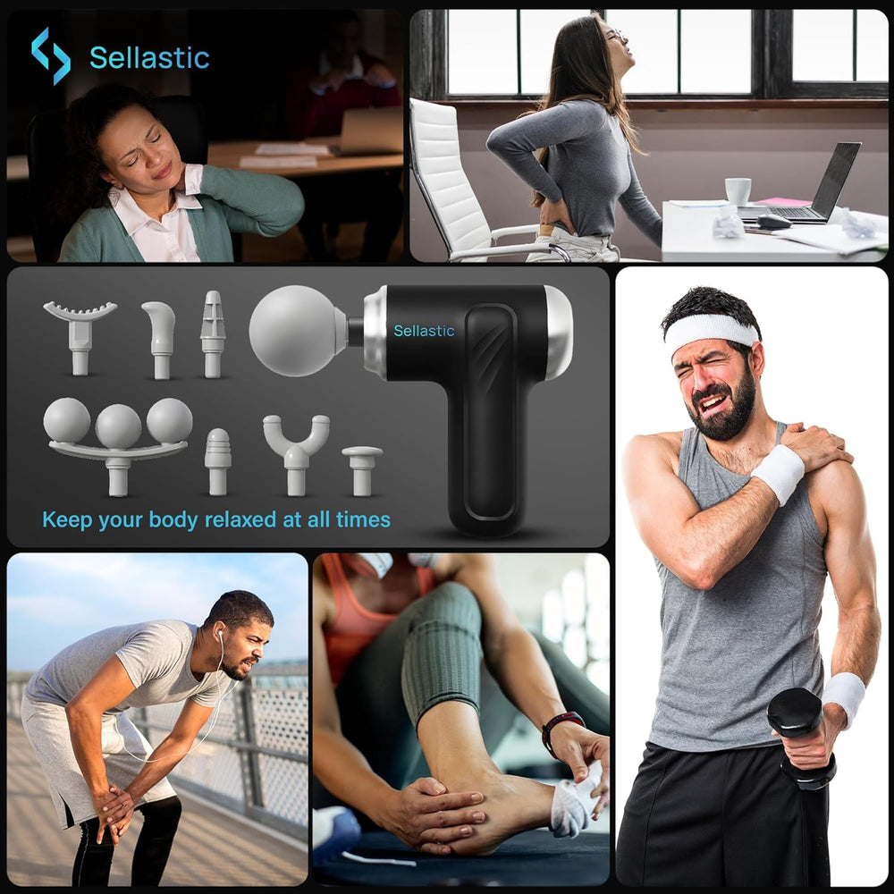 Forge Gun Massager with 9 Specialized Heads for Back Pain & Muscle Relief