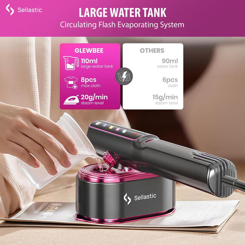 Steam Iron Handheld for Clothes | 2-in-1 Garment Steamer & Iron