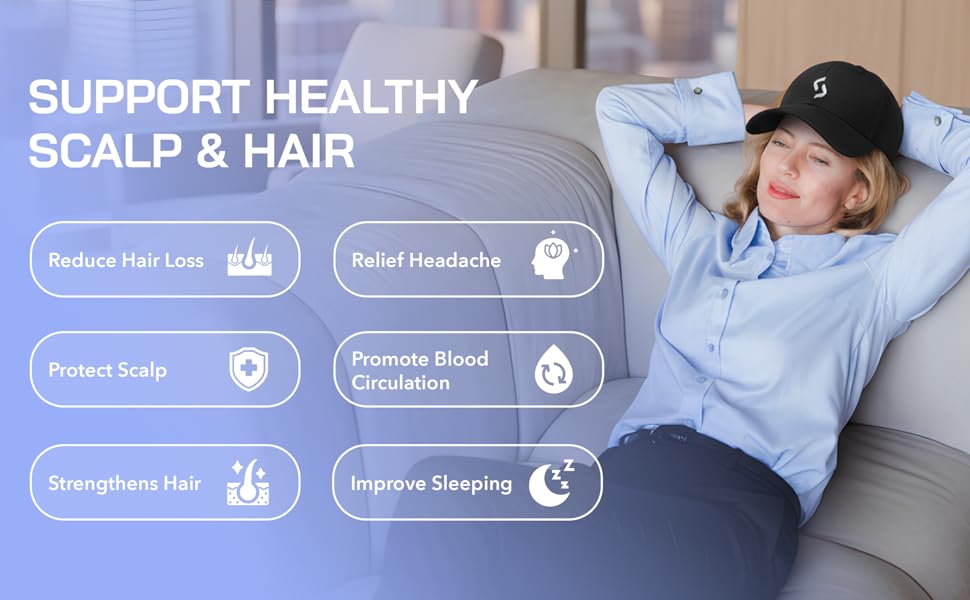 Red Light Therapy Hair Growth Cap - Stop 100% Hair Fall Reduction - Advance Laser Cap for Hair Growth - For Men & Women
