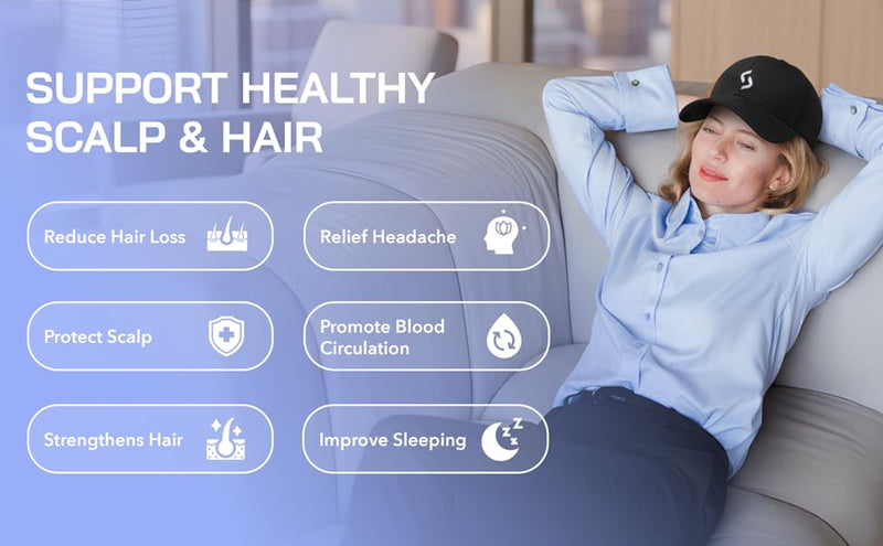 Red Light Therapy Hair Growth Cap - Stop 100% Hair Fall Reduction - Advance Laser Cap for Hair Growth - For Men & Women